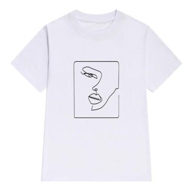 Damen-T-Shirt mit neumodischen Kunstdruck