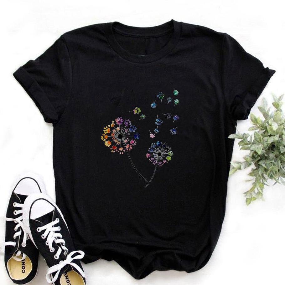 Damen-T-Shirt mit verschiedenen Aufdrucken