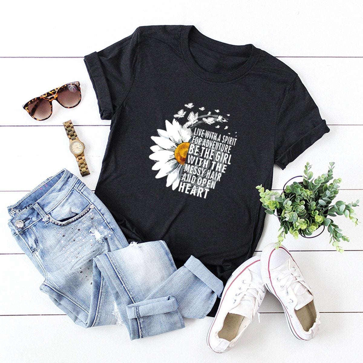 Damen-T-Shirt mit Motivationsspruch