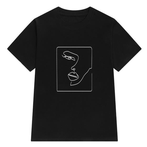 Damen-T-Shirt mit neumodischen Kunstdruck