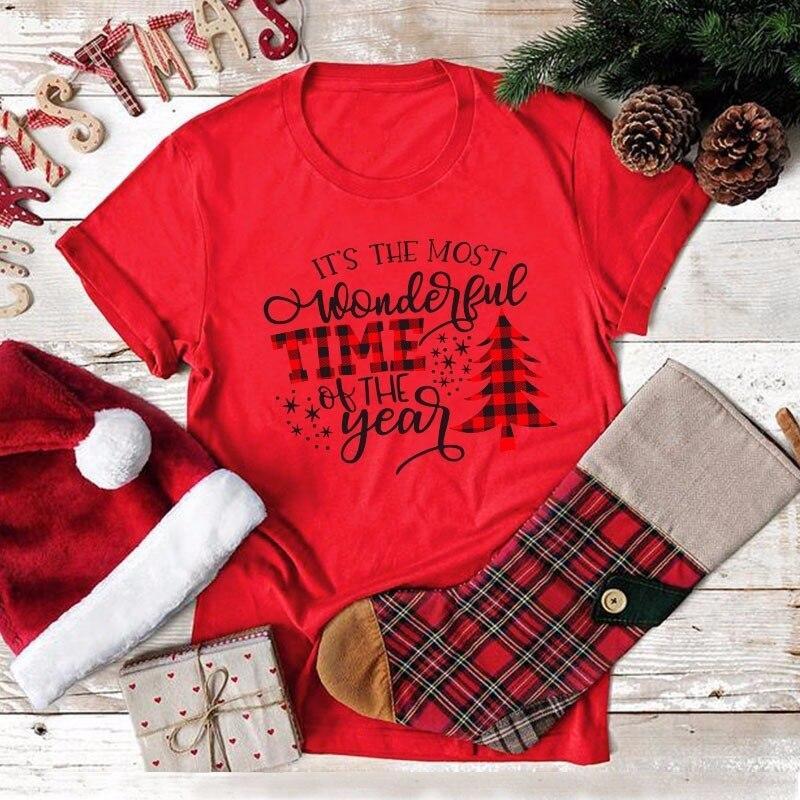 Damen-T-Shirt mit ausgefallenem Weihnachtsprint