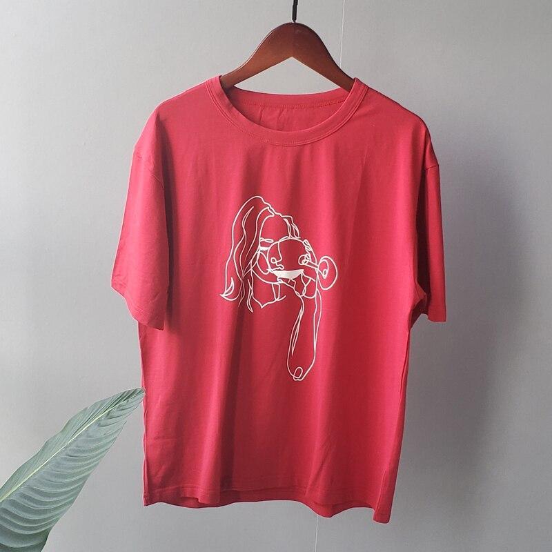 Damen-T-Shirt mit Zeichnung