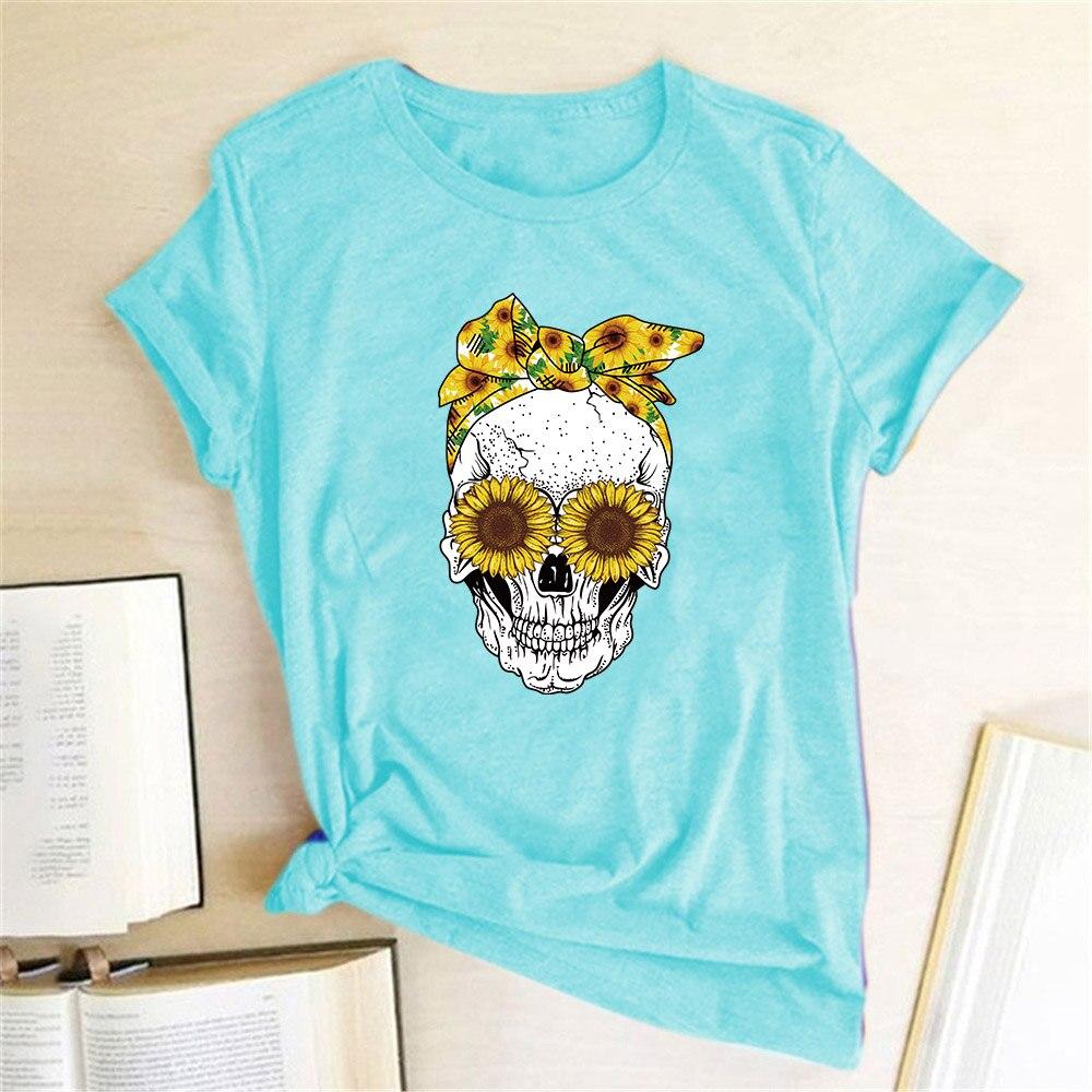 Damen-T-Shirt mit Totenkopf-Motiv