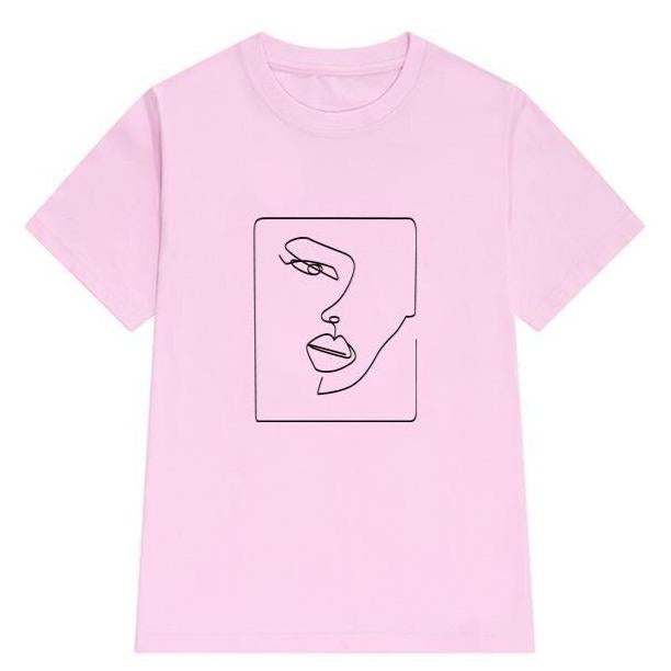 Damen-T-Shirt mit neumodischen Kunstdruck