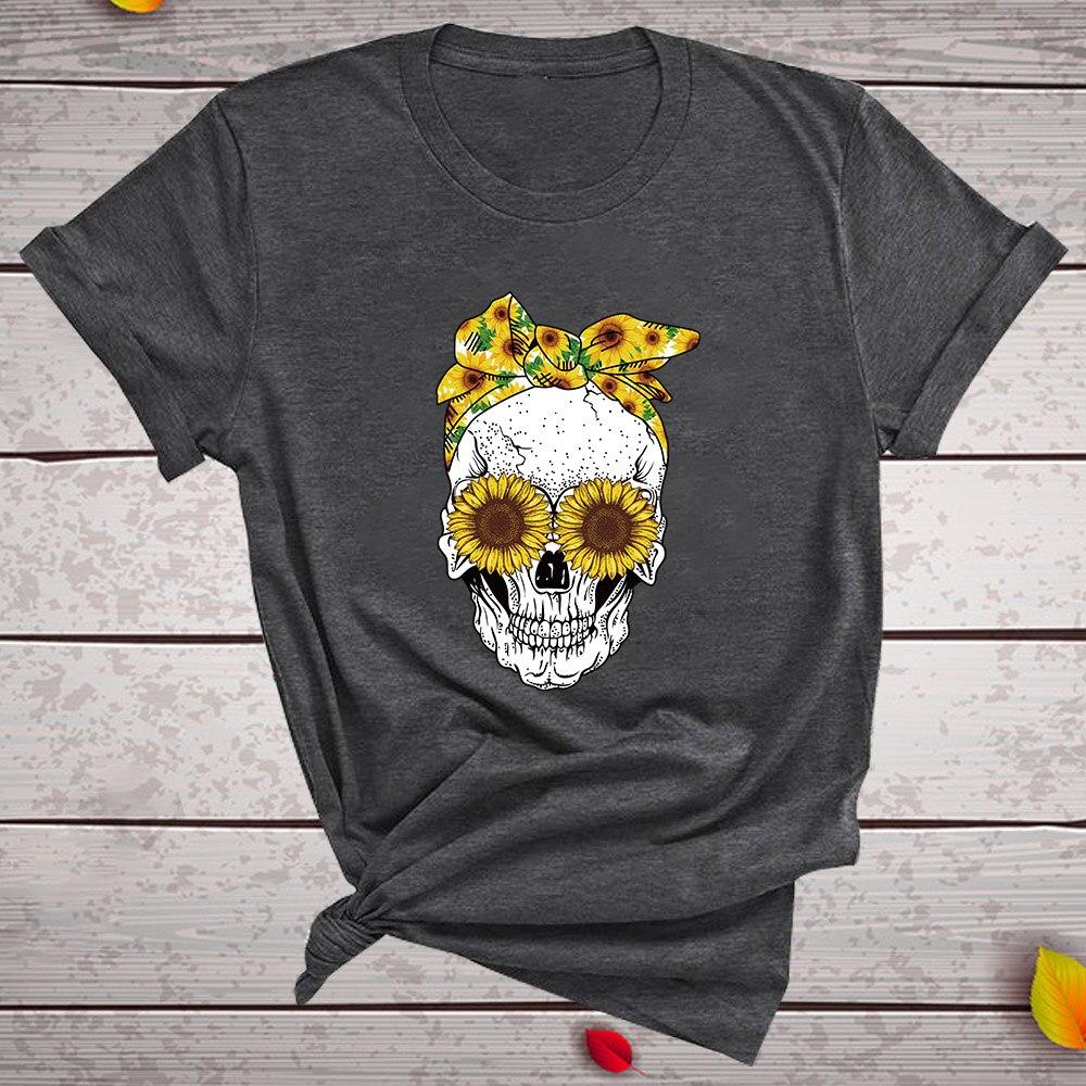 Damen-T-Shirt mit Totenkopf-Motiv