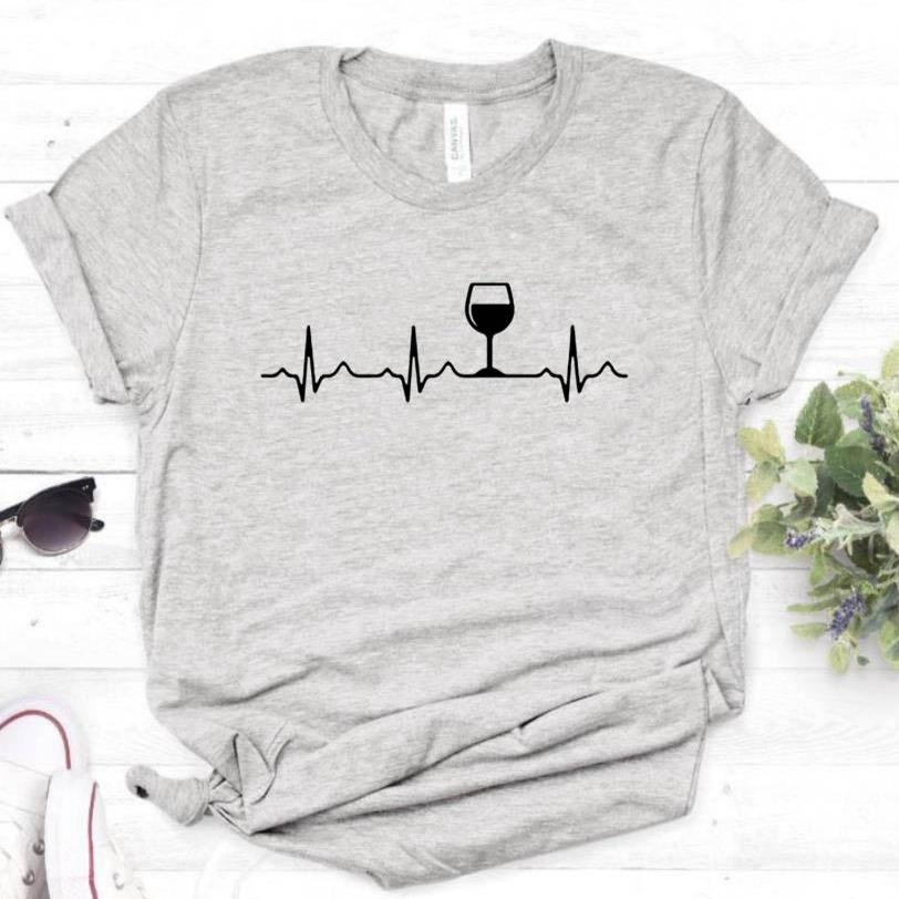 Damen-T-Shirt mit Weinglas