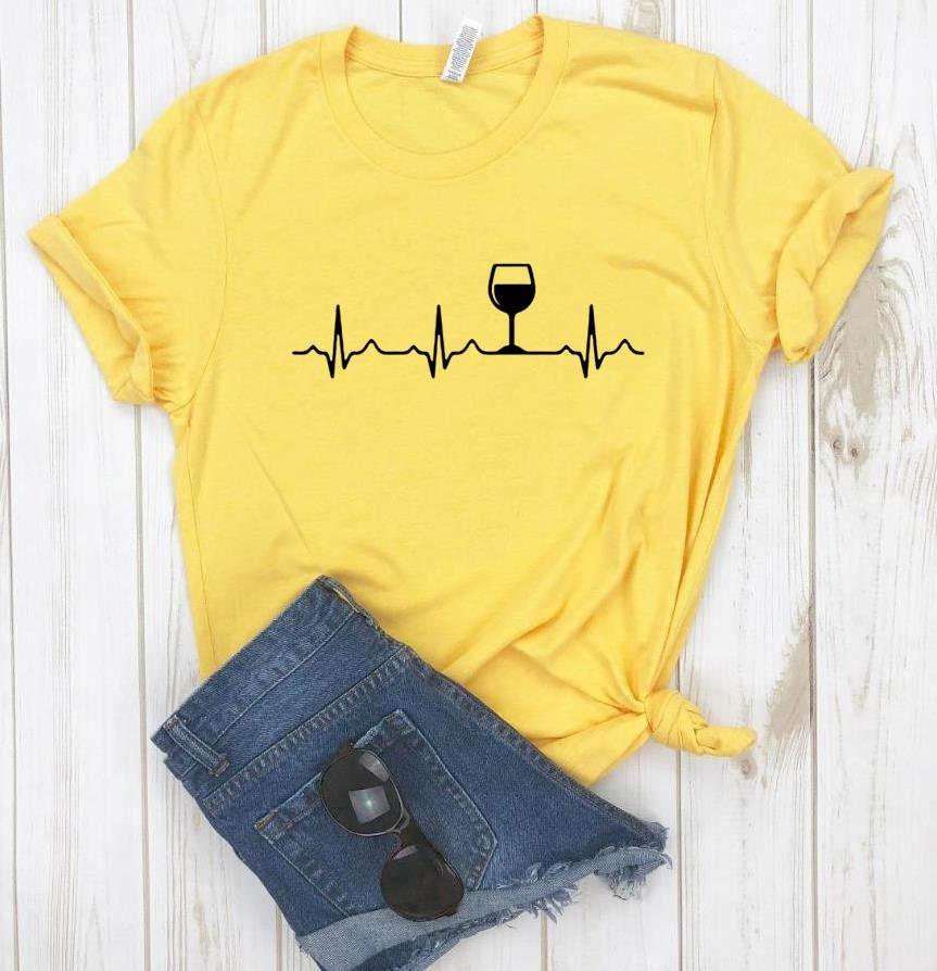 Damen-T-Shirt mit Weinglas