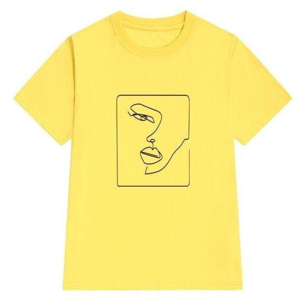 Damen-T-Shirt mit neumodischen Kunstdruck
