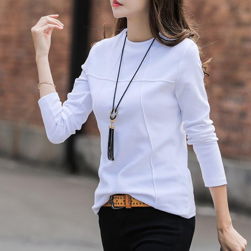 Langärmliges Damen-Shirt mit Ziernähten