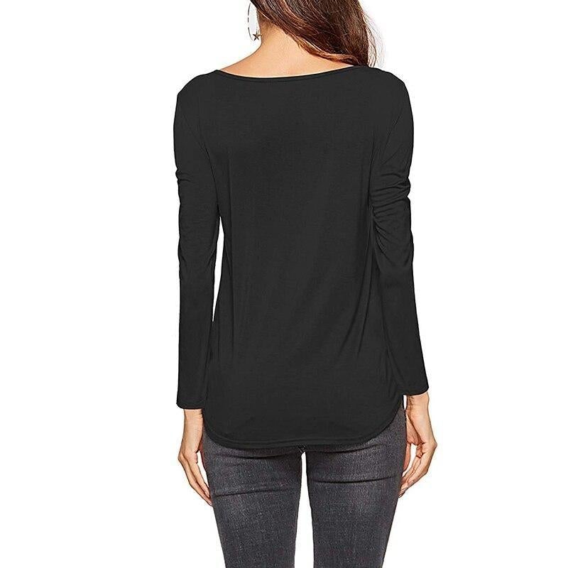 Langärmliges Damen-Shirt mit Schnürung