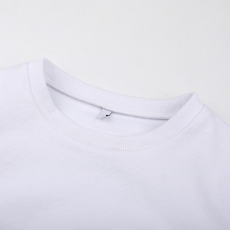 Damen-Langarm-T-Shirt, bauchfrei