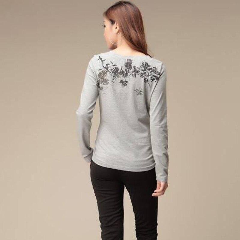 Damen-Langarm-Shirt mit floralem Aufdruck