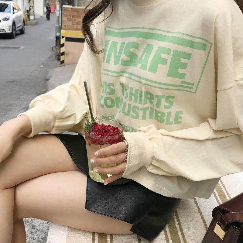 Damen-Langarm-Shirt mit großer Aufschrift