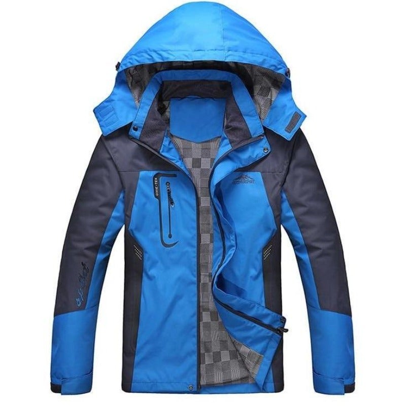 Zweifarbige Regenjacke für Herren