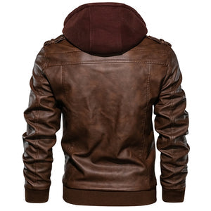 Lillymoda | Adam - Lederjacke mit Hoodie