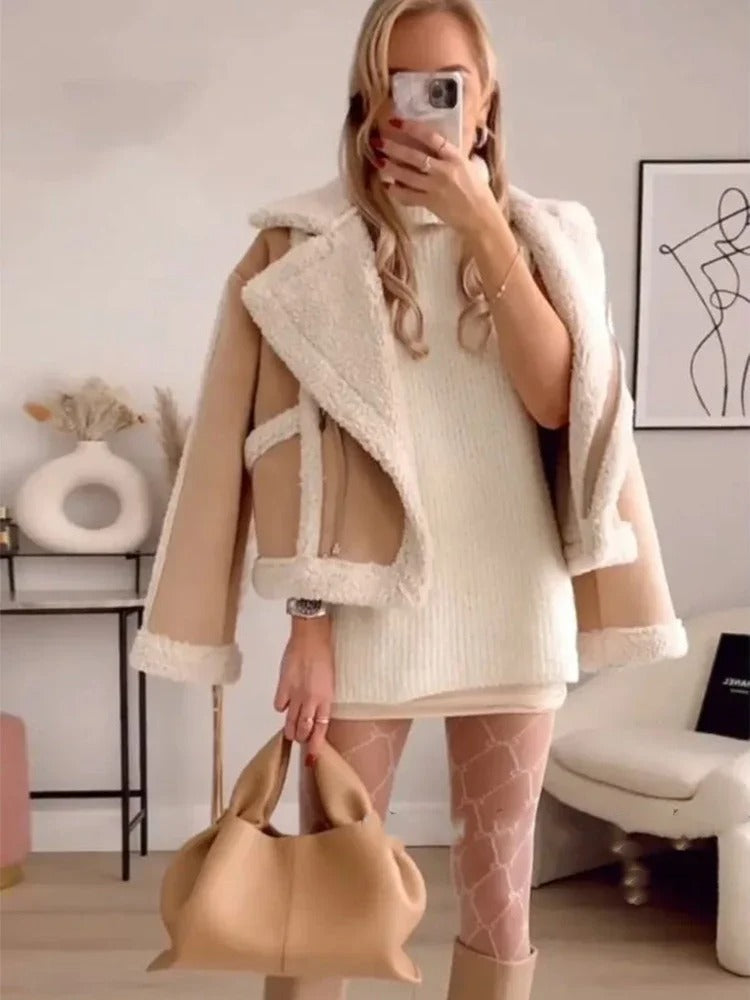 Lillymoda | Eloise - Stilvolle Sherpa-Jacke