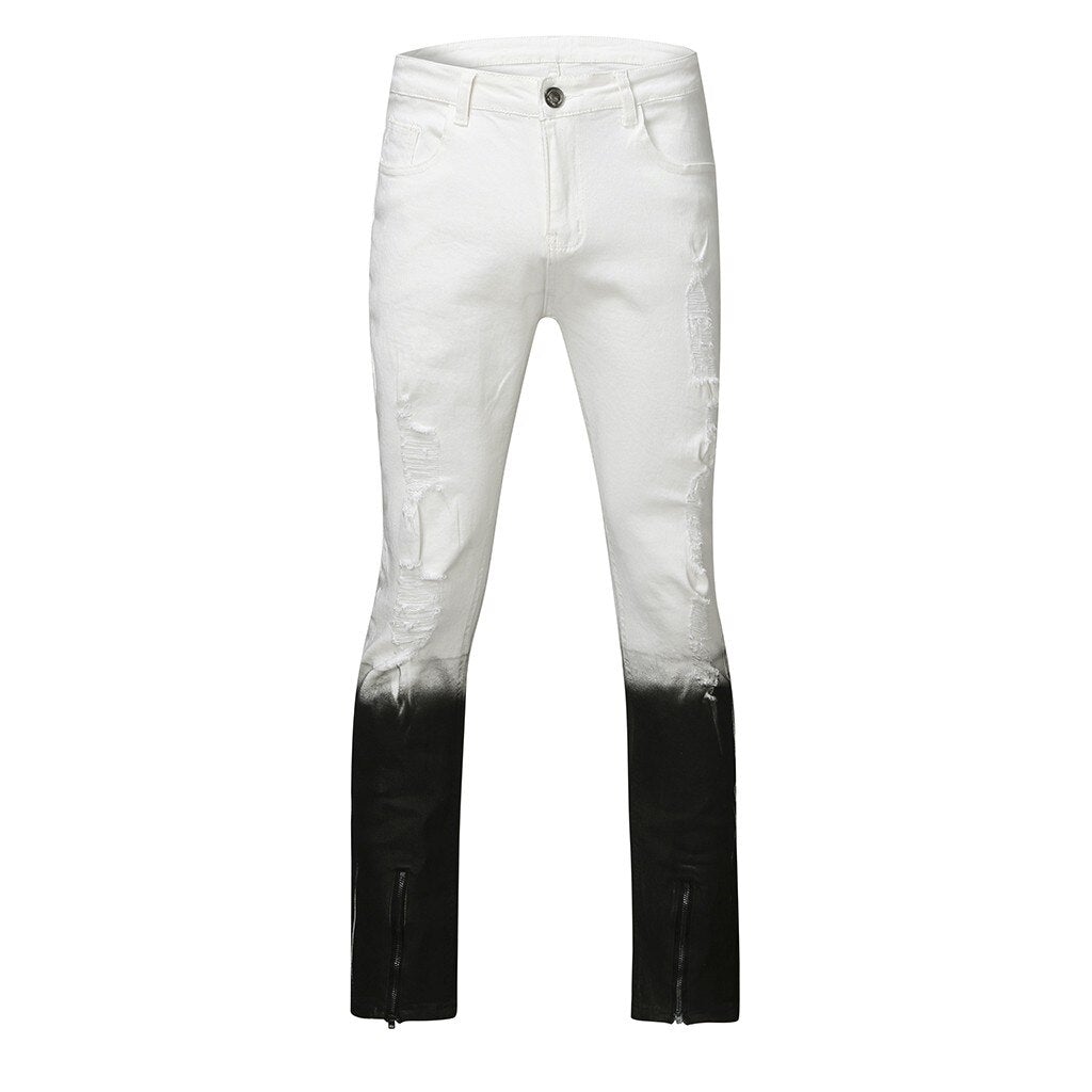 Zweifarbige Herrenjeans