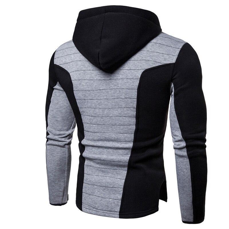 Zweifarbiges Herren-Sweatshirt mit Reißverschluss