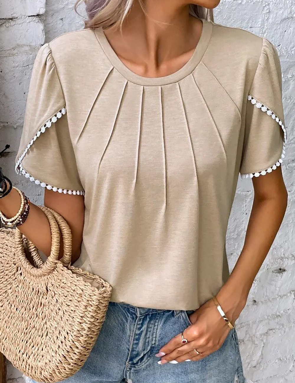 Malene | Oberteile Damen Schick | Weiß Top