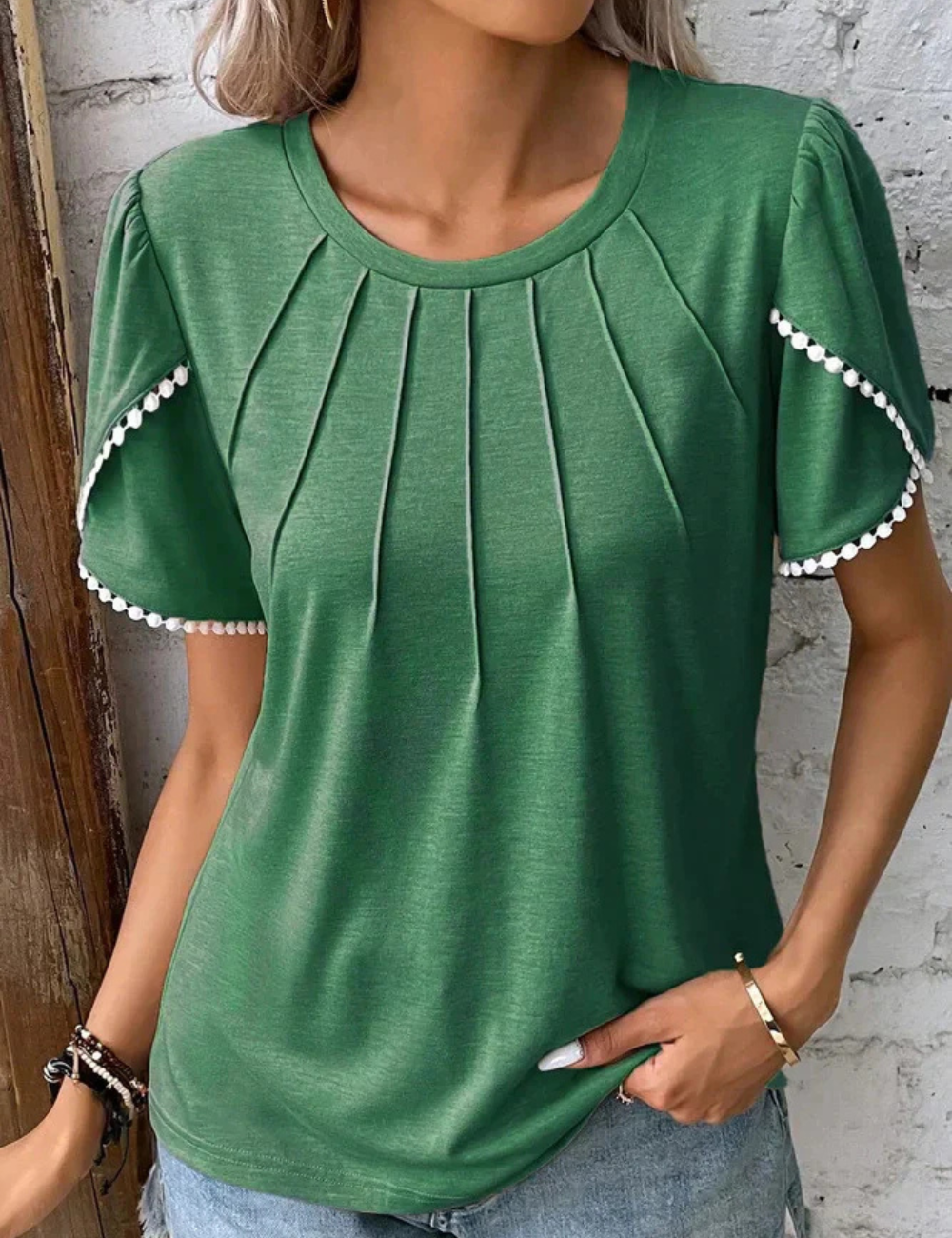 Malene | Oberteile Damen Schick | Weiß Top