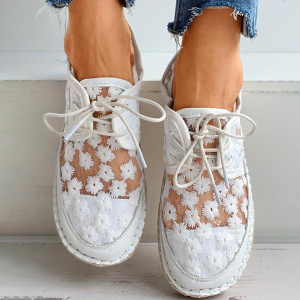 Lillymoda | Iris - bestickte Netzschuhe