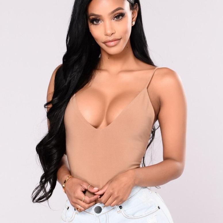 Damen-Tanktop mit tiefem V-Ausschnitt