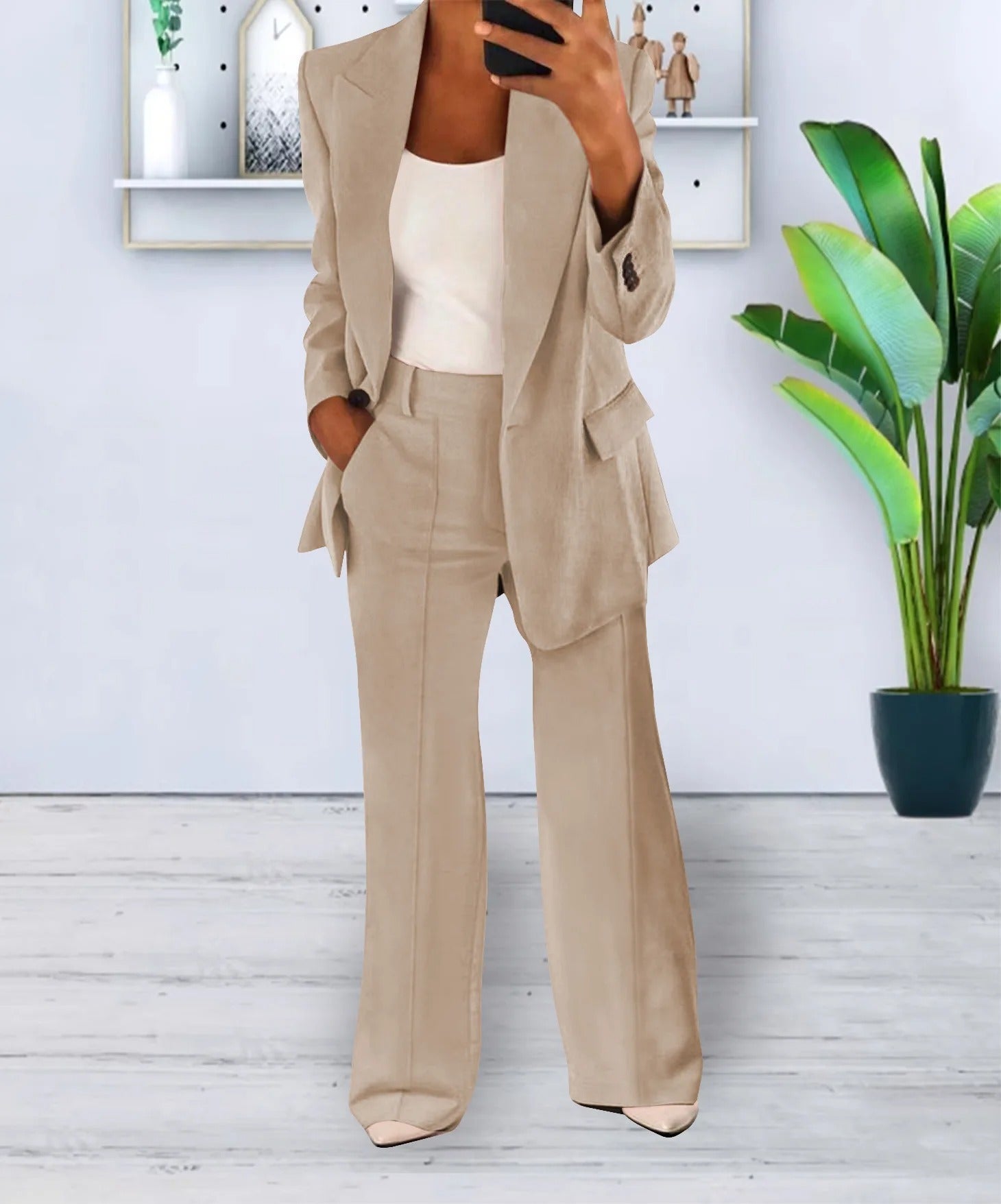 Revers - 2-teiliges Anzug für Damen